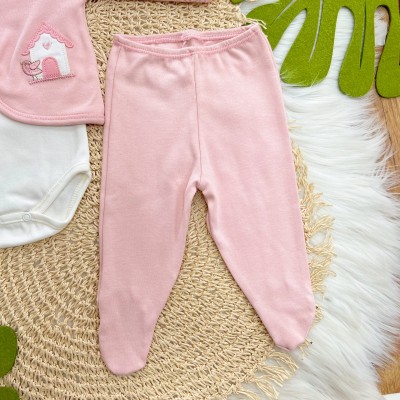 Conjunto de Malha 3 Peças - Passarinhos - Rose
